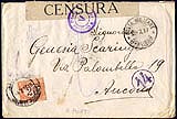 Lettera  zona   di guerra  censurata 1917