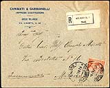 1919 Busta corrispondenza tariffa ridotta distretto 