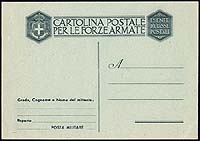 Cartolina in franchigia della seconda guerra mondiale combattenti della armata del Sud