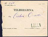 Busta consegna telegrammi 1880