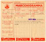 Marconigramma  dal Conte Rosso