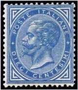 Vittorio Emanuele II° francobollo O.C.V. Torino