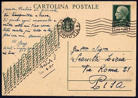 luogotenenza cartolina postale sovrastampata
