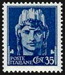 Primi francobolli del dopoguerra   Cent. 35