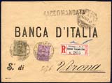 Busta raccomandata inviata dall'Agenzia postale N°1 di Milano