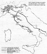 Italia percorsi ferroviari