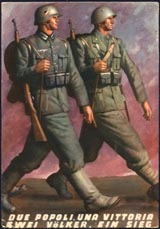 Cartolina con Propaganda di guerra   italo - germanica