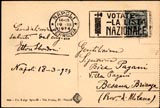 Cartolina illustrata  con propaganda  nel bollo meccanico Votate 1924