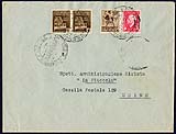 1944 - Uso  postale delle marche fiscali