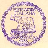 bollo italiano per lo Zeppelin  1933